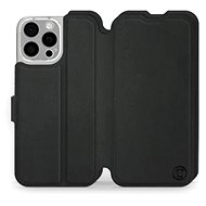 Mobiwear Soft Touch flip book for Apple iPhone 16 Pro Max - Black - Phone Case