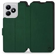 Mobiwear Soft Touch flip pro Realme C53 - zelené & černé - Phone Case