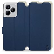 Mobiwear Soft Touch flip pro Realme C53 - modré & béžové - Phone Case