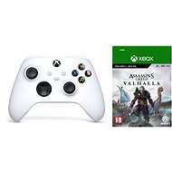 Xbox Wireless Controller Robot White + Assassin's Creed Valhalla - Gamepad