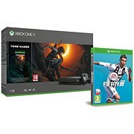 Xbox One X + Schatten des Grabräubers + FIFA 19 - Spielekonsole