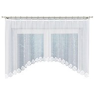MyBestHome Decorative arched short flip flop curtain ŽAKLINA 120 white 250 × 120 cm - Curtain