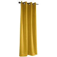 Mybesthome Sierra Blackout Blackout curtain with rings, 135 × 250 cm, mustard/mustard, 1 piece - Drape