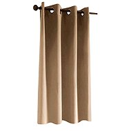 Mybesthome New Vitoria Blackout Blackout blackout short curtain with rings, 135 × 160 cm, beige, 1 p - Drape