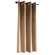 Mybesthome Flavia Blackout Blackout blackout short curtain with rings, 135 × 180 cm, beige, 1 piece - Drape