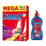 SOMAT All in One Lemon & Lime MEGA 84pcs + SOMAT Rinser 2in1 500ml - Toiletry Set