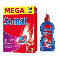 SOMAT All in One 84pcs+ SOMAT Rinse Aid 2in1 500ml - Toiletry Set