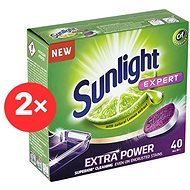 SUNLIGHT All in 1 Extra Power 2× 40 ks - Tablety do umývačky