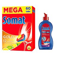 SOMAT Gold Lemon & Lime 60pcs + SOMAT Rinse Aid 2in1 500ml - Toiletry Set