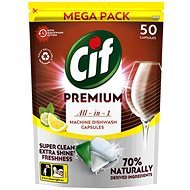 CIF Premium Clean All-in-1 Lemon & Bergamot Dishwasher Tablets 50 pcs - Dishwasher Tablets