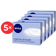 NIVEA Creme Smooth Solid soap 5 × 100 g - Bar Soap