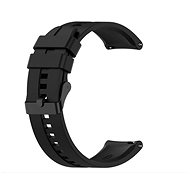 Black Silicone Strap 22mm Colour: Black - Watch Strap