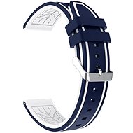 Blue and White Silicone Strap 22mm - Watch Strap