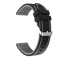 Black and Grey Silicone Strap 22mm - Watch Strap