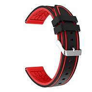 Black and Red Silicone Strap 22mm - Watch Strap