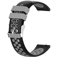 Black and Grey Perforated Strap 22mm - Watch Strap