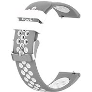 Grey and White Perforated Strap 22mm - Watch Strap