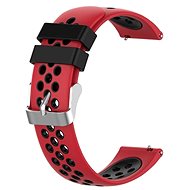 Red and Black Perforated Strap 22mm - Watch Strap