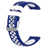 Blue and White Perforated Strap 22mm - Watch Strap