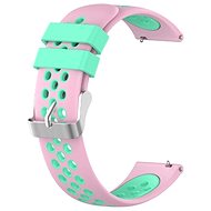 Pink and Green Perforated Strap 22mm - Watch Strap