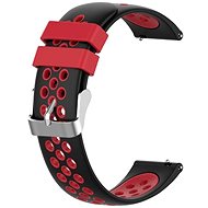Black and Red Perforated Strap 22mm - Watch Strap