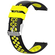 Black and Yellow Perforated Strap 22mm - Watch Strap