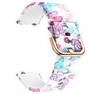 Silicone Strap 20mm Pattern Butterflies - Watch Strap