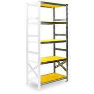 Metalsistem SUPER 123 1972 x 976 x 400 mm, žlutý plast - 5m - Regál