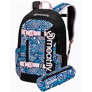Meatfly Basejumper, Dancing Mint, 22 L + free pencil case - School Backpack