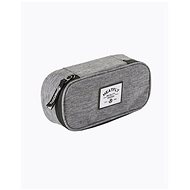 Meatfly School Pencil Case, Heather Grey - School Case