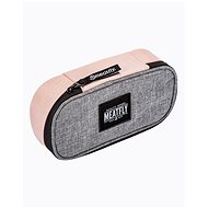 Meatfly Pecil Case, Pink / Grey Heather - School Case