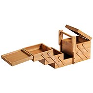 Kesper Wooden folding sewing case - Sewing kit