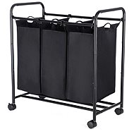 Songmics Sorting basket 3 × 44 l mobile with three baskets black - Laundry Basket