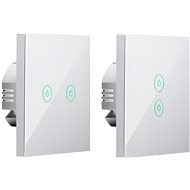 Meross UK/EU Smart WiFi Wall Switch White - 2 Gang - Toggle Switch