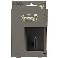 3M Command™ Decor velký kovový háček DCR02MB-EU, matný černý, 1 háček + 6 pásků - Bathroom Hook