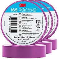 3M Insulating tape Temflex 165, size 15 mm x 10 m x 0,15 mm, colour purple, 3 pcs - Electrical Tape