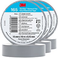 3M Insulating tape Temflex 165, size 15 mm x 10 m x 0,15 mm, colour grey, 3 pcs - Electrical Tape