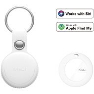 MiLi MiTag – smart lokátor s koženou kľúčenkou, biela - Bluetooth lokalizačný čip