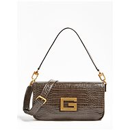 GUESS Brightside Croc Print Bag - Espresso - Handbag