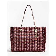 GUESS Cessily Tweed Shopper - Merlot - Handbag