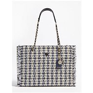 GUESS Cessily Tweed Shopper - White - Handbag