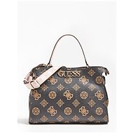 GUESS Uptown Chic Logo Handbag - Brown - Handbag