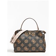 GUESS Uptown Chic Logo Handbag - Brown - Handbag