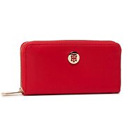 TOMMY HILFIGER Poppy Large Zip-Around Solid Wallet AW0AW08009 Red - Wallet