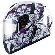 MT HELMETS Thunder Wild Garden, children's (violet / white / black, size S) - Motorbike Helmet