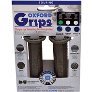 OXFORD grips Touring, (dark gray rubber, hard rubber medium, pair) - Motorbike Grips