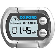 OXFORD Clock and Thermometer for Motorcycles, Waterproof, (Silver) - Digital Thermometer