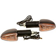 Oxford Arrow Long Turn Signal, (Orange Glass, Black Coat, Pair) - Motorbike Turn Signals