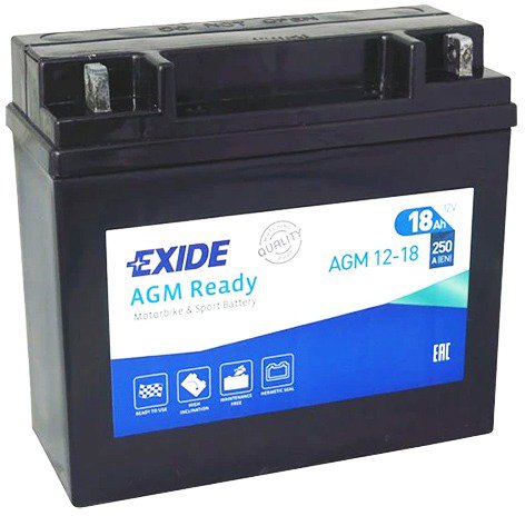 EXIDE BIKE Factory Sealed 18Ah, 12V, AGM12-18 - Motorcycle batteries
