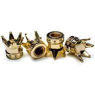 Gold crown valve caps, 4pcs - Valve Caps